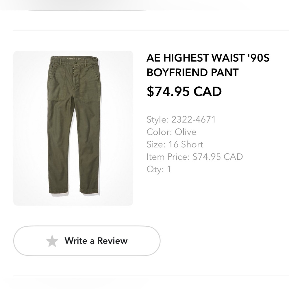 AE boyfriend fit pants